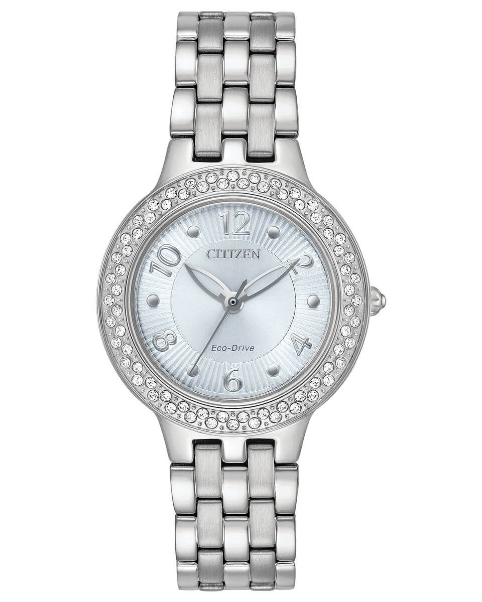 NEW Citizen Silhouette Crystal FE2080-56L Ladies 31mm Watch MSRP $295