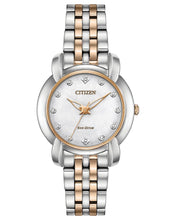 Load image into Gallery viewer, NEW Citizen Jolie EM0716-58A Ladies 30mm White Dial Watch MSRP $450
