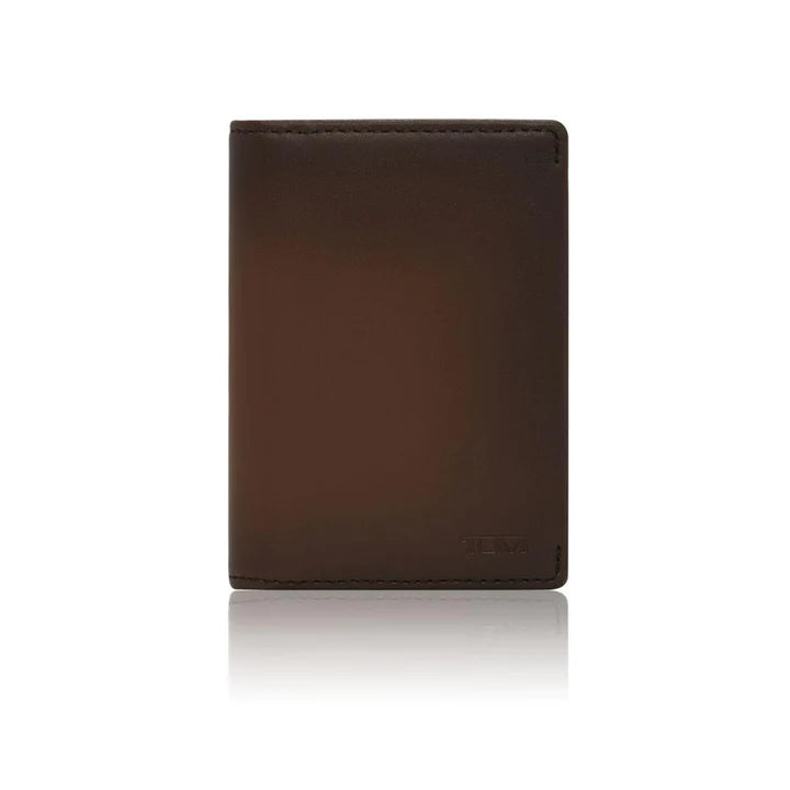 NEW TUMI Men's Nassau Brown Gusseted Card Case MSRP $150