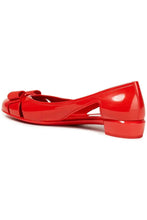 Load image into Gallery viewer, NEW SALVATORE FERRAGAMO Vara Jelly Women&#39;s 726364 Arid Coral Ballet Flat Size 9 C MSRP $350
