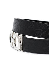 Load image into Gallery viewer, NEW SALVATORE FERRAGAMO Double Gancini Men&#39;s 724127 Black Belt Size 105 MSRP $530
