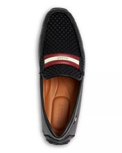 Load image into Gallery viewer, NEW Bally Pinton Men&#39;s 6231348 Black Grained Leather Drivers US 10.5 MSRP $495
