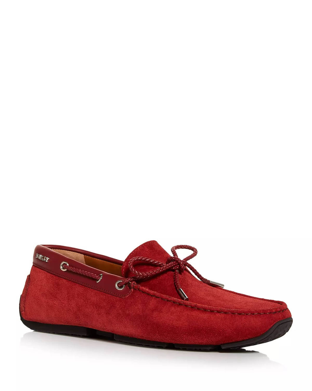 NEW Bally Pindar Men's 6231347 Red Leather Suede Drivers US 9.5 MSRP $475
