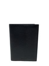 Load image into Gallery viewer, NEW Bally Trevor Men&#39;s 6207497 Black Embossed Leather Passport Wallet MSRP $410
