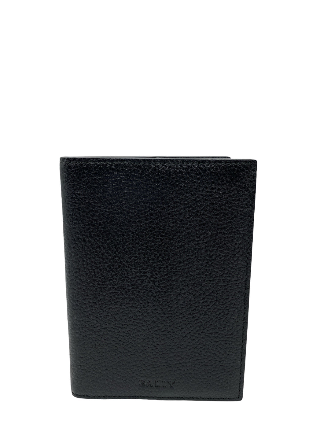 NEW Bally Trevor Men's 6207497 Black Embossed Leather Passport Wallet MSRP $410