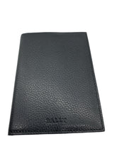 Load image into Gallery viewer, NEW Bally Trevor Men&#39;s 6207497 Black Embossed Leather Passport Wallet MSRP $410
