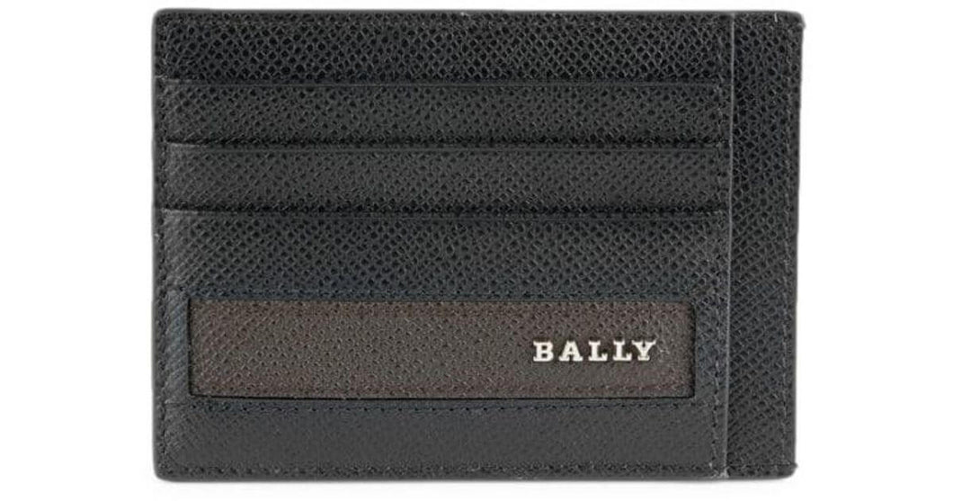 NEW Bally Lortyn Men's 6225311 Black Leather Card Holder Wallet MSRP $195