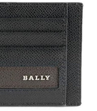 Load image into Gallery viewer, NEW Bally Lortyn Men&#39;s 6225311 Black Leather Card Holder Wallet MSRP $195

