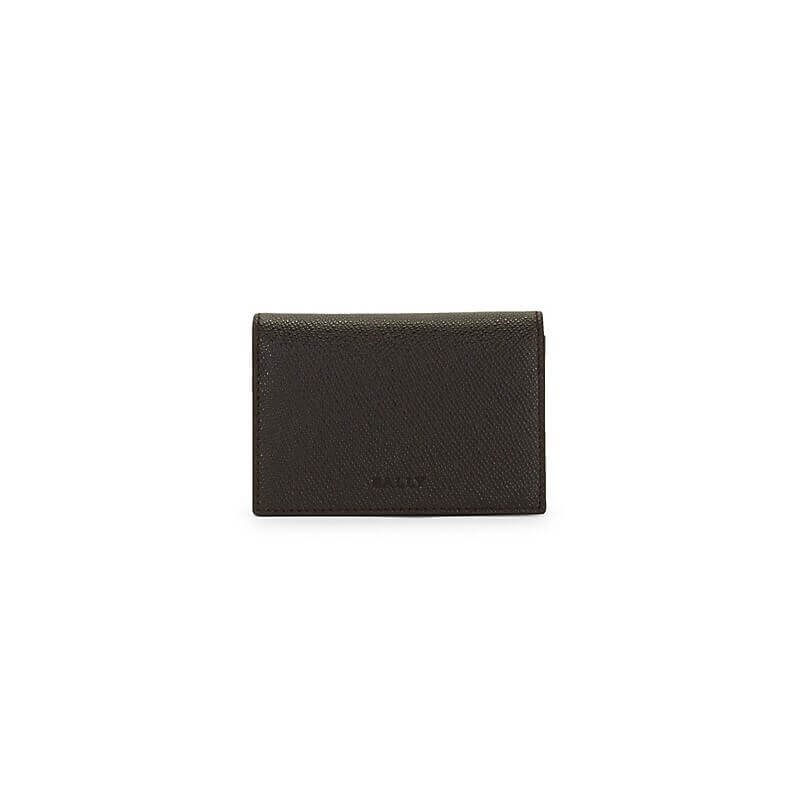 NEW Bally Tobel Men's 6211508 Chocolate Leather Card Holder MSRP $125