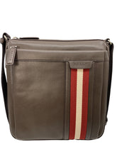 Load image into Gallery viewer, NEW Bally Oiston Men&#39;s 6225247 Medium Coffee Leather Cross Body Bag MSRP $825
