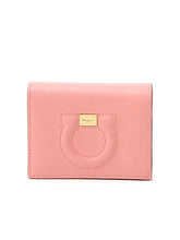 Load image into Gallery viewer, NEW SALVATORE FERRAGAMO Gancini Women&#39;s 724147 Rose/Coral Small Wallet MSRP $395
