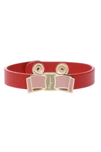 Load image into Gallery viewer, NEW SALVATORE FERRAGAMO Vara Bow Women&#39;s 727480 Red Bracelet MSRP $250
