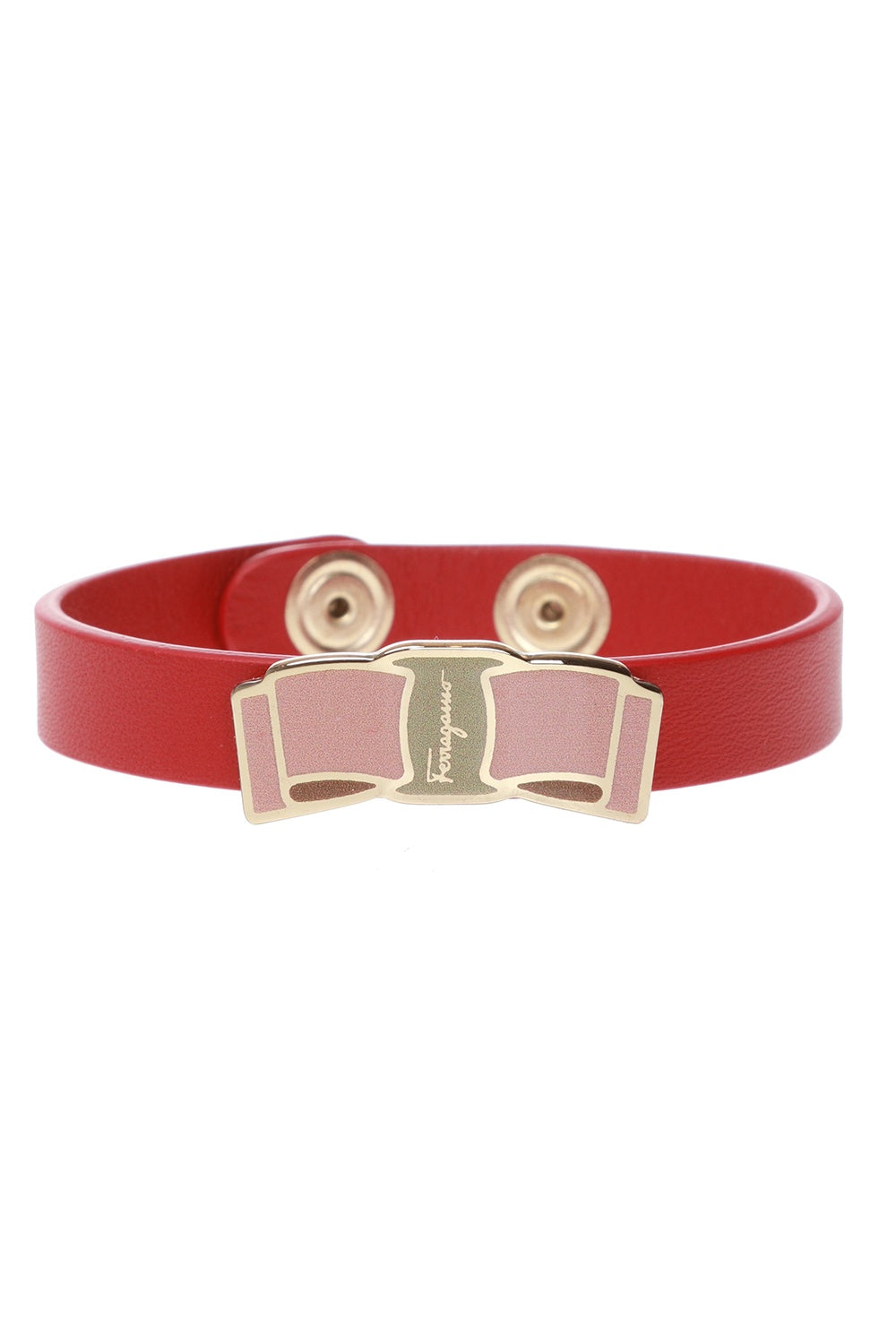 NEW SALVATORE FERRAGAMO Vara Bow Women's 727480 Red Bracelet MSRP $250