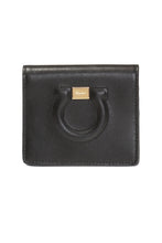 Load image into Gallery viewer, NEW SALVATORE FERRAGAMO Gancio City Men&#39;s 684463 Black Card Holder MSRP $349
