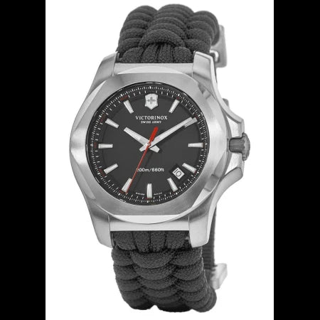 NEW VICTORINOX I.N.O.X. Men's 241726 Black Swiss Quartz Watch MSRP $750