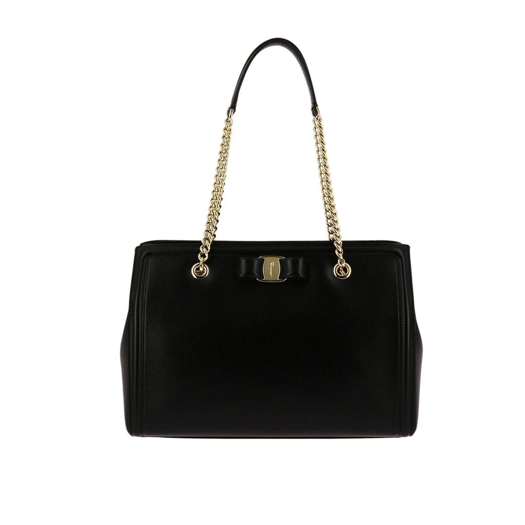 NEW SALVATORE FERRAGAMO Melike Women's 674286 Black Handbag MSRP $1590