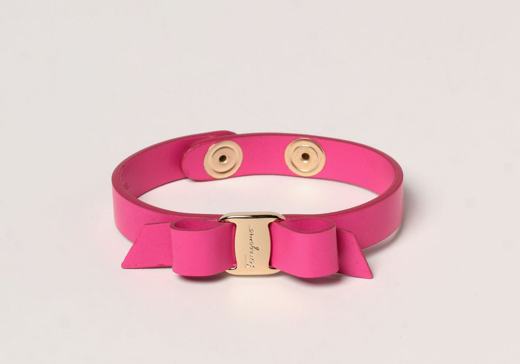 NEW SALVATORE FERRAGAMO Vara Bow Women's 70738 Pink Bracelet MSRP $250