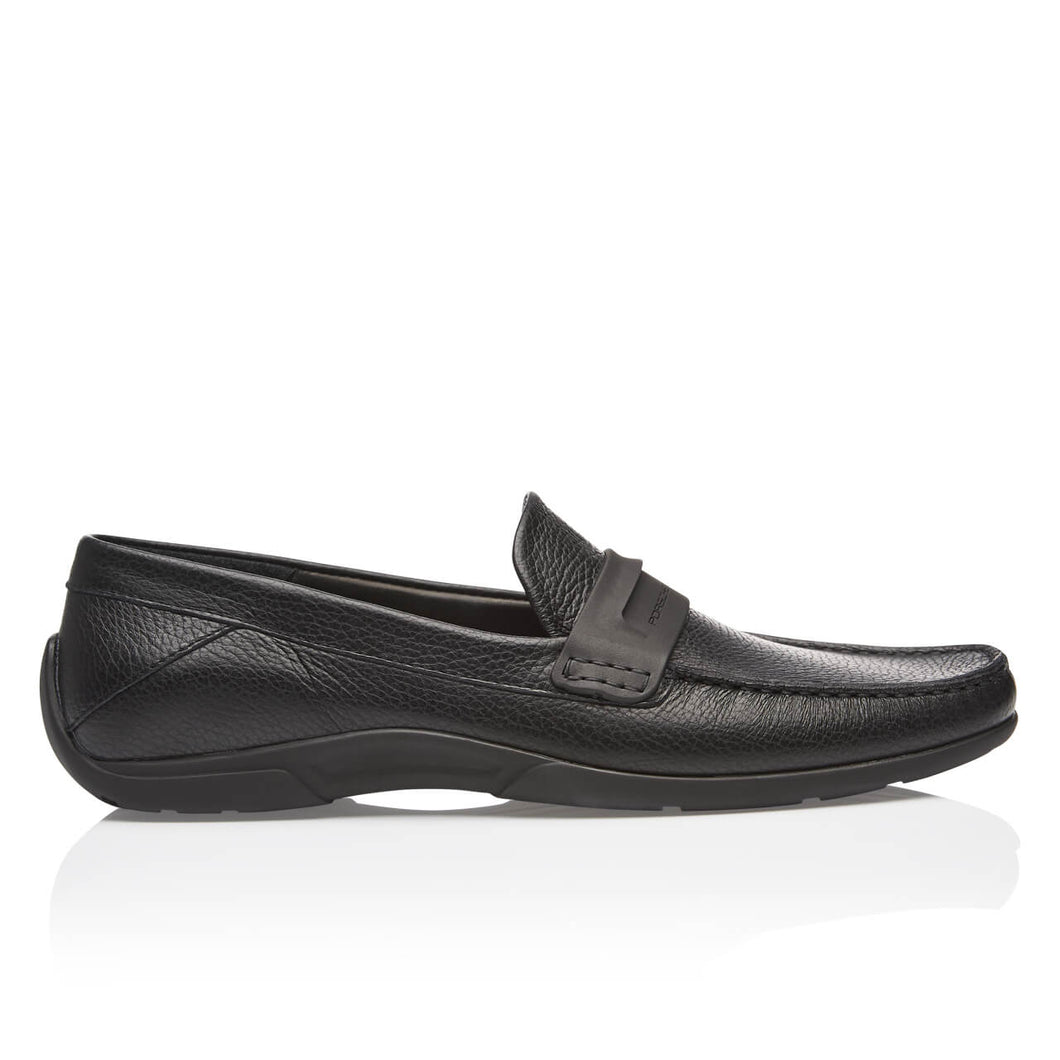 NEW Porsche Design Driver Black Calf Grain Moccasins US 11 MSRP $355