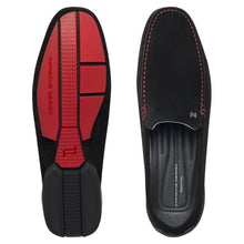 Load image into Gallery viewer, NEW Porsche Design Monaco Vel Injection Black/Red Moccasins US 7.5 $395
