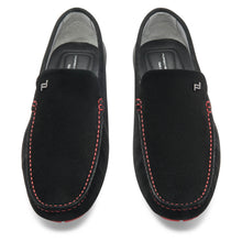 Load image into Gallery viewer, NEW Porsche Design Monaco Vel Injection Black/Red Moccasins US 11 $395
