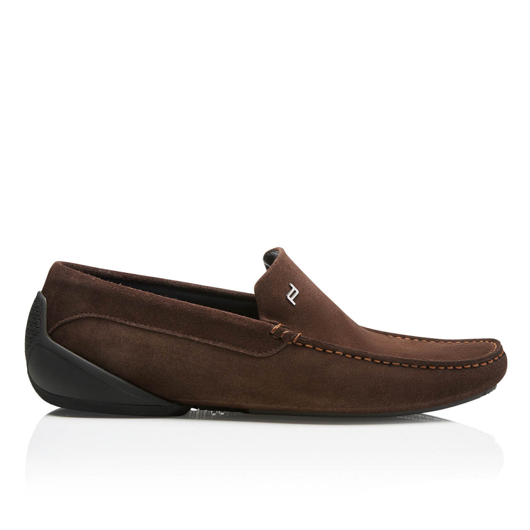 NEW Porsche Design Monaco Velours Espresso Moccasins US 10 MSRP $395