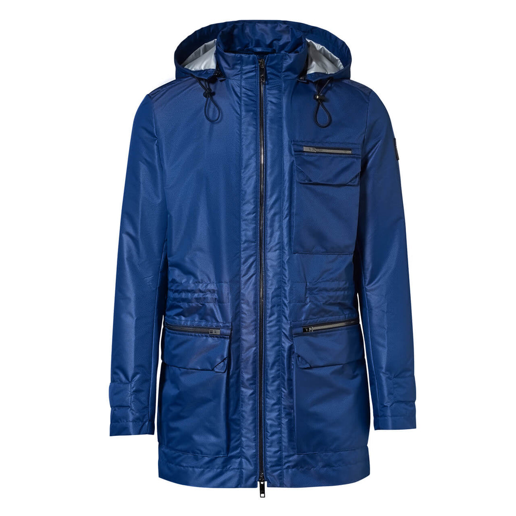 NEW Porsche Design Men's Vibrant Blue Aircooled Parka S MSRP $1100