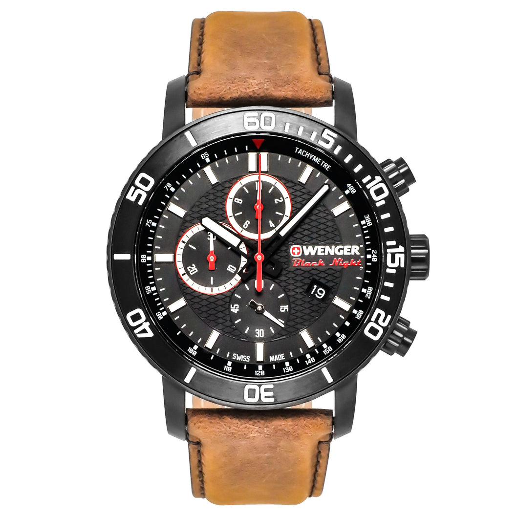 NEW WENGER SWISS ARMY Men's Roadster Chrono 45mm Watch 01.1843.107 MSRP $325