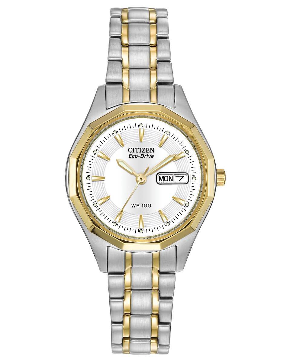 NEW Citizen Corso EW3144-51A Ladies 27mm White Dial Watch MSRP $295