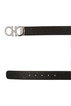 Load image into Gallery viewer, NEW SALVATORE FERRAGAMO Double Gancini Men&#39;s 724127 Black Belt Size 105 MSRP $530
