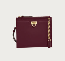 Load image into Gallery viewer, NEW SALVATORE FERRAGAMO Trifolio Women&#39;s 724605 Purple Shoulder Bag MSRP $1890
