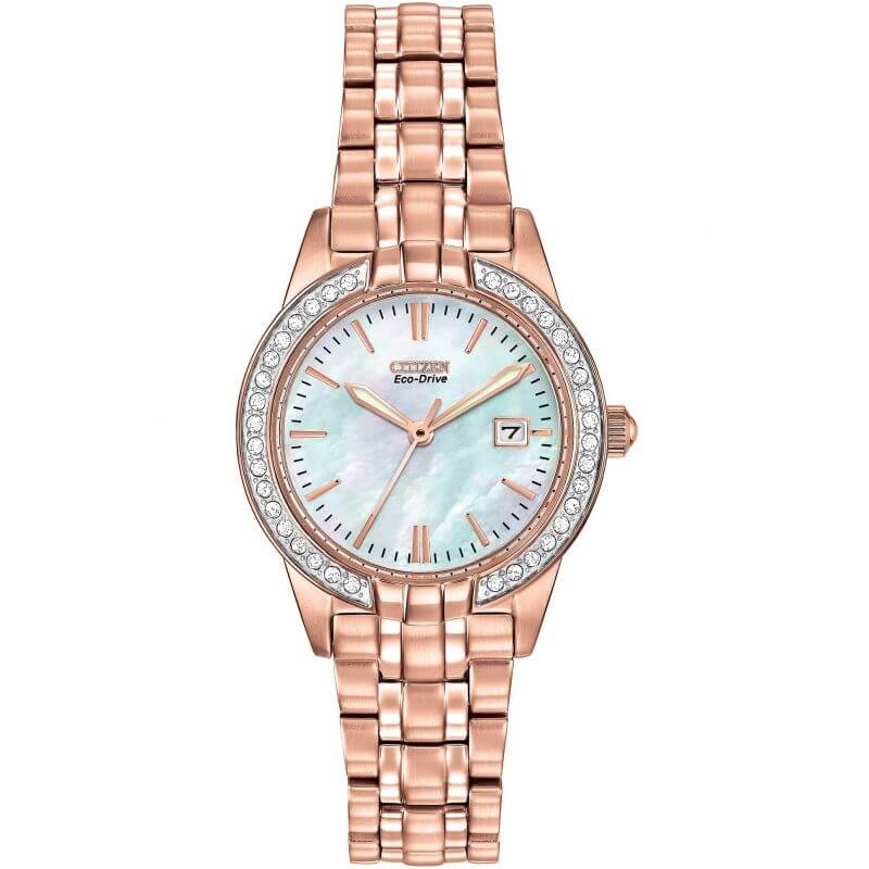 NEW Citizen Silhouette Crystal EW1683-65D Ladies 29mm Watch MSRP $375