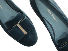 Load image into Gallery viewer, SALVATORE FERRAGAMO Sarno Women&#39;s 725068 Steel Blue Flats Size 6.5 D MSRP $695

