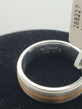Load image into Gallery viewer, NEW SCOTT KAY COBALT &amp; 14K GOLD 7MM UNITY BAND WITH SATIN FINISH SIZE 10 RING
