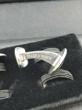 Load image into Gallery viewer, NEW Deakin &amp; Francis Vitreous Silver W/ Enamel Cufflinks L0765S2216 MSRP $400
