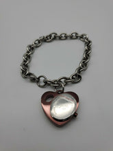 Load image into Gallery viewer, NEW BLISS BY DAMIANI STAINLESS HEART CHARM BRACELET WATCH
