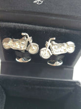 Load image into Gallery viewer, NEW Deakin &amp; Francis  STERLING SILVER Motorbike Cufflinks C1501X0001 MSRP $450
