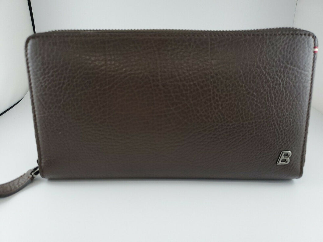 New Bally Balen Men's 6218474 Brown Leather Wallet MSRP $720