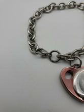 Load image into Gallery viewer, NEW BLISS BY DAMIANI STAINLESS HEART CHARM BRACELET WATCH
