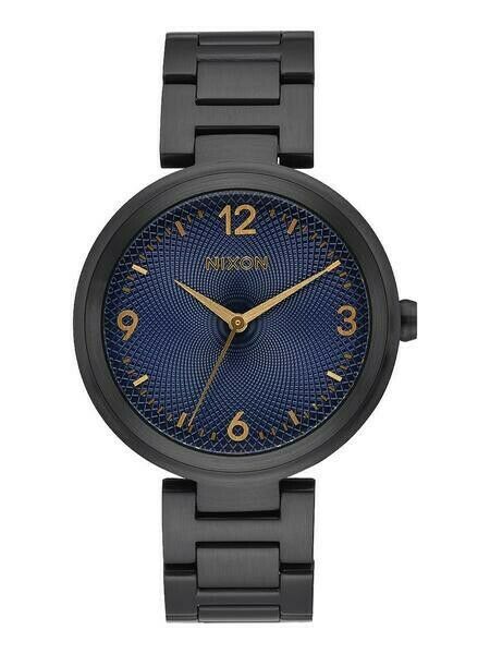 NEW Nixon Ladies Chameleon Black / Navy 39MM Watch  A991-541 MSRP $200