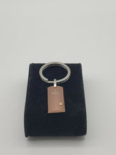 Load image into Gallery viewer, NEW BLISS BY DAMIANI KEYCHAIN KEY RING BROWN STEEL  W/ ROSE GOLD AND DIAMOND
