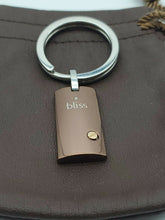 Load image into Gallery viewer, NEW BLISS BY DAMIANI KEYCHAIN KEY RING BROWN STEEL  W/ ROSE GOLD AND DIAMOND
