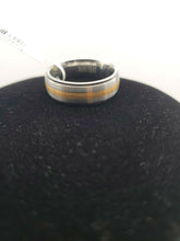 Load image into Gallery viewer, NEW SCOTT KAY COBALT &amp; 14K GOLD 7MM UNITY BAND WITH SATIN FINISH SIZE 10 RING
