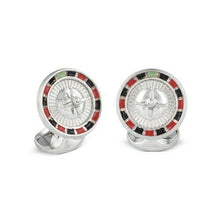 Load image into Gallery viewer, NEW Deakin &amp; Francis Sterling Silver Roulette Wheel Cufflinks C1637S072213  $500
