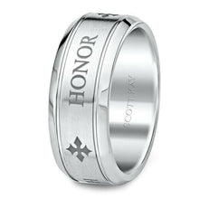 Load image into Gallery viewer, New Scott Kay Men&#39;s Ring Code 7mm Round Cobalt Ring Size 10 Band. Honor Strength
