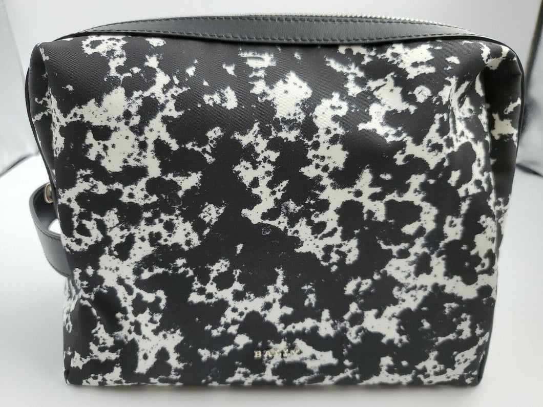 NEW Bally Mallory Men's 6214641 Black/White Essentials Accessories Bag MSRP $480
