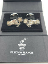 Load image into Gallery viewer, NEW Deakin &amp; Francis  STERLING SILVER Motorbike Cufflinks C1501X0001 MSRP $450
