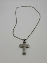 Load image into Gallery viewer, NEW Simmons Jewelry Co. Men&#39;s 3/4 CT. T.W. Diamond Cross Pendant Stainless Steel
