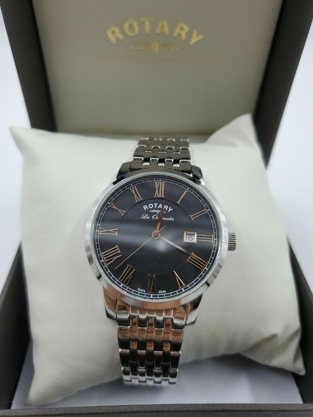 New Mens Rotary GB90075 Swiss Quartz Watch