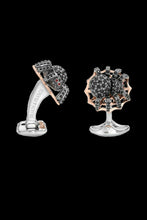 Load image into Gallery viewer, Deakin &amp; Francis Sterling Silver Black Spinel Ruby Spider Cufflinks C1740X0001
