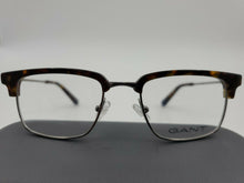 Load image into Gallery viewer, NEW Gant 3127 COL. 052 TORTOISE EYEGLASSES FRAME CLUBMASTER STYLE SIZE 50-19
